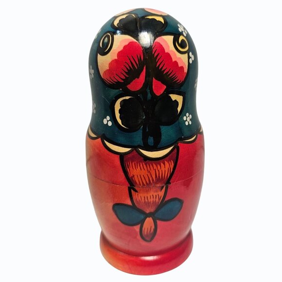 Vintage Russian Matryoshka Nesting Dolls Set Of 5 Ranging From 7" to 2 " - Picture 4 of 7